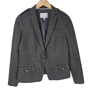 Banana Republic Heritage Collection Wool Blazer Jacket 4 Green Cropped Office